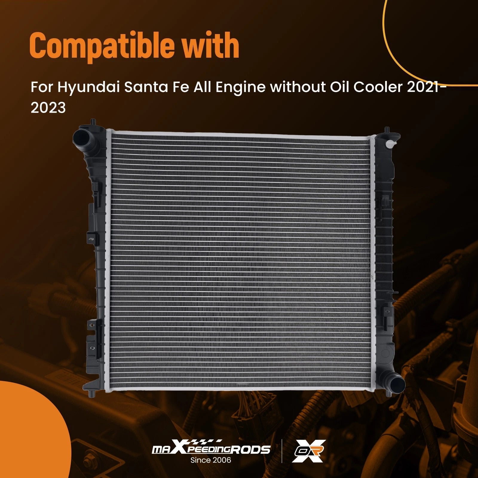 Radiator for Hyundai Santa Fe (2021–2023) 25310P2100 Aluminum