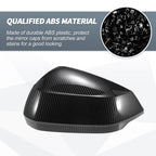 1 Pair Rearview Mirror Cover Cap Black Carbon Fiber for Audi Q2 SQ2 Q3 RSQ3 (2016–2023)