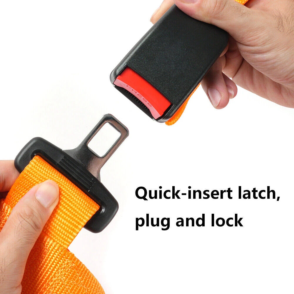 Set of 2 Orange 4 Point Racing Seat Belt Harness for ATV UTV