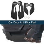 Car Door Anti Kick Pad Sticker Protector for Honda Fit (2008-2013) Black 1 Set