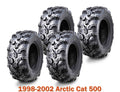 Set of 4 ATV Tires 25x10-12 for Arctic Cat 500 (1998–2002) Super Lug Mud