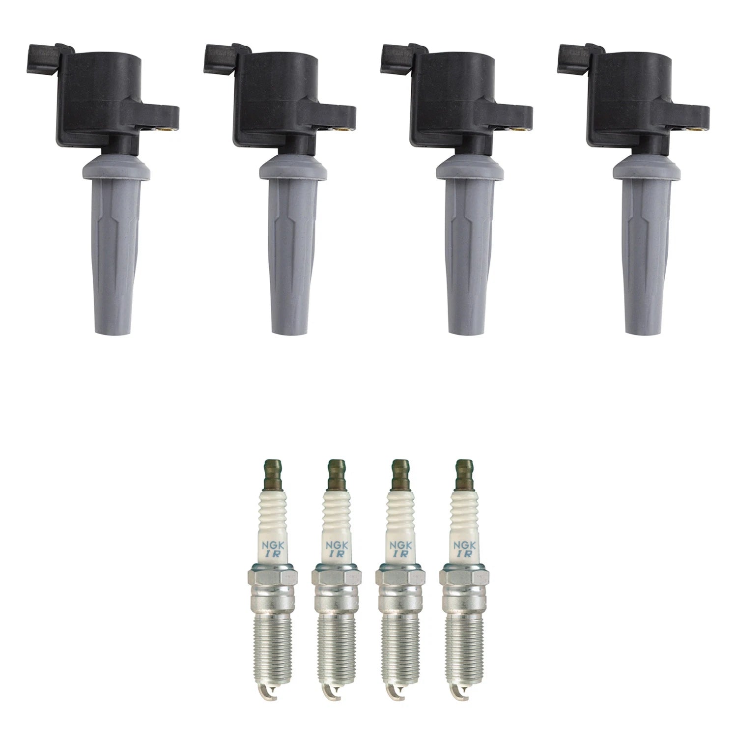 Set of 4 Ignition Coils & NGK Iridium Spark Plugs for Ford Fusion MKZ (2006–2012)
