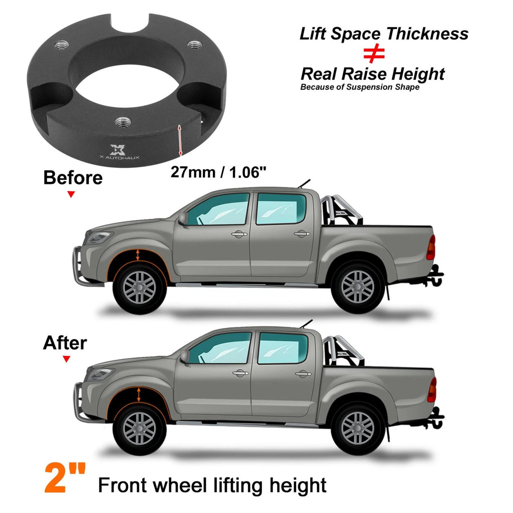 2" Front Leveling Lift Kit Strut Spacers for Toyota Tundra (2000–2006)