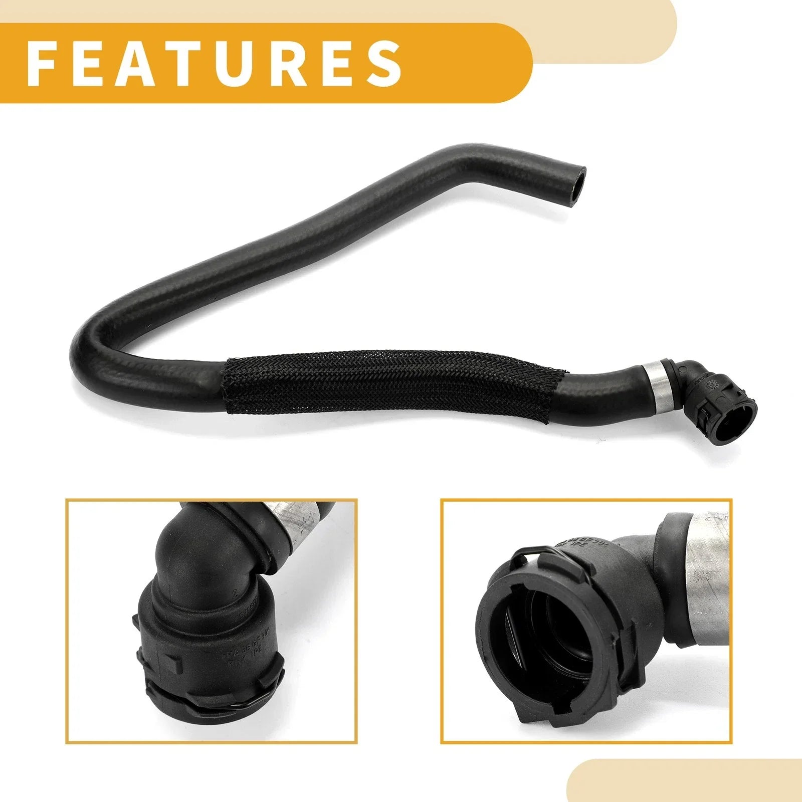 Car Engine Radiator Hose for BMW 128i (2008 - 2013) Rubber Black