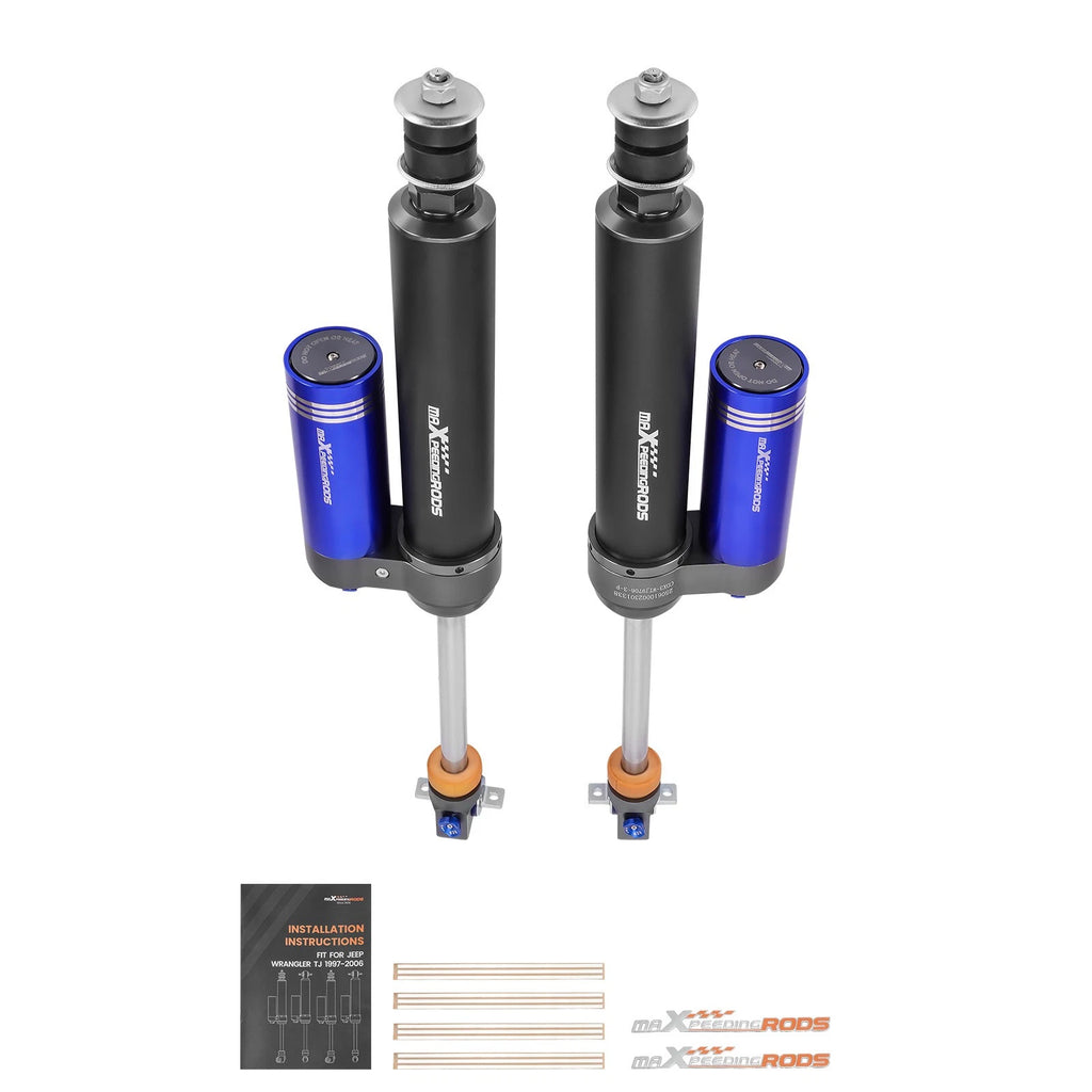 Dual-Damper Reservoir Front Shocks for Jeep Wrangler TJ (1997–2006)