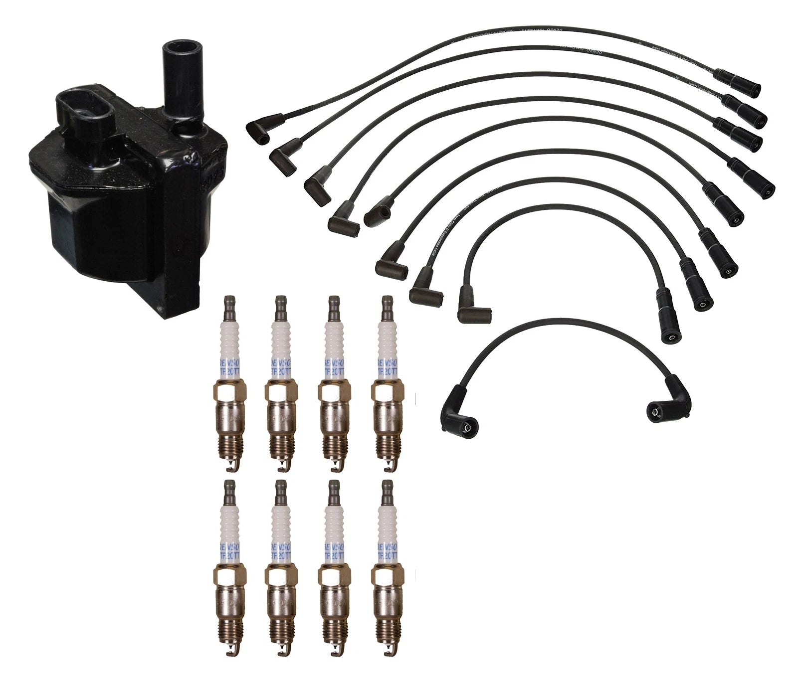 Denso Ignition Coil & Wire Set 8 Platinum for GMC Chevy 5.7 V8