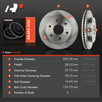 Front & Rear Disc Brake Rotors for Chevrolet Silverado 1500 (1999–2004)