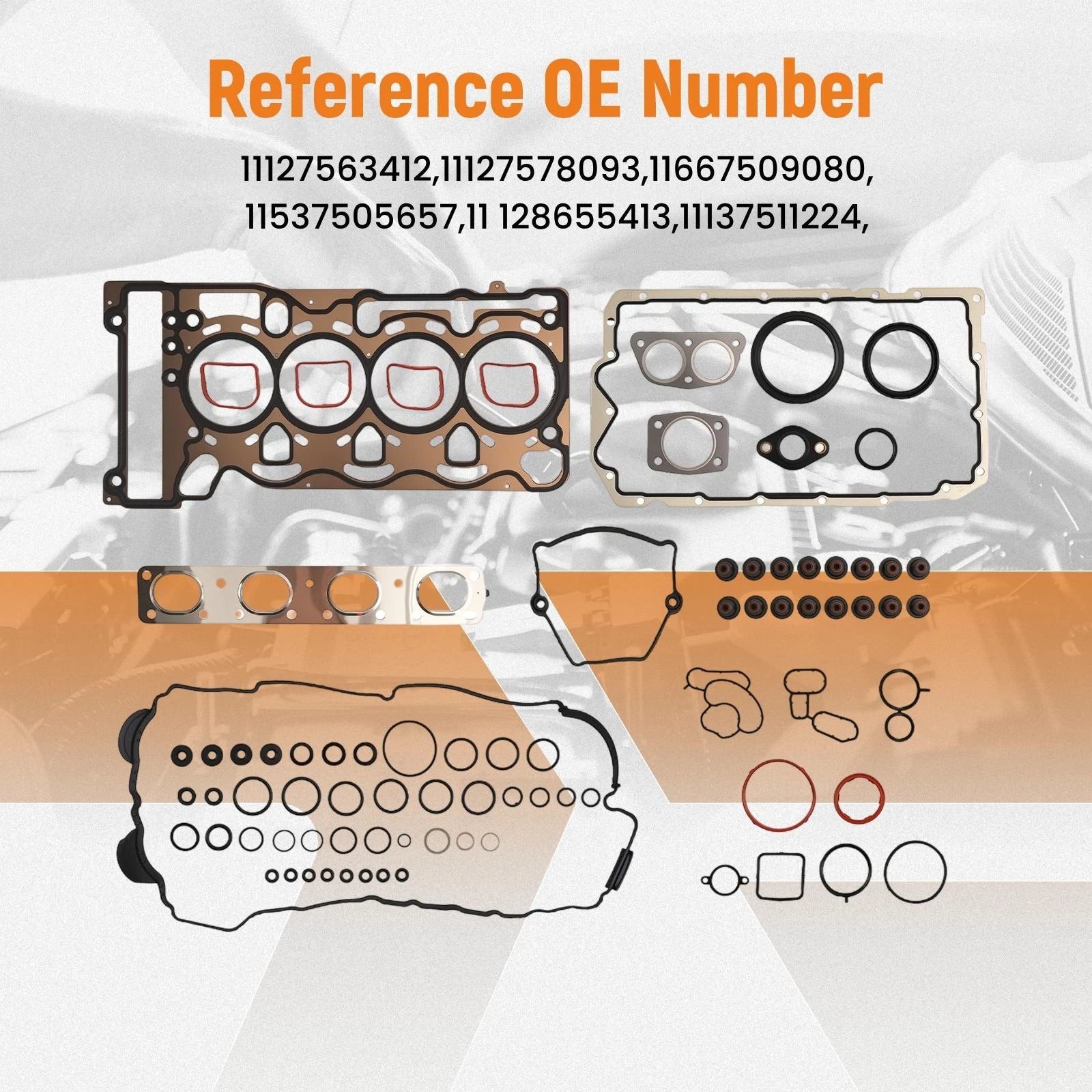Complete Overhaul Gasket Set for BMW E60 520i, E84 X1 18i N46 (2006–2015)