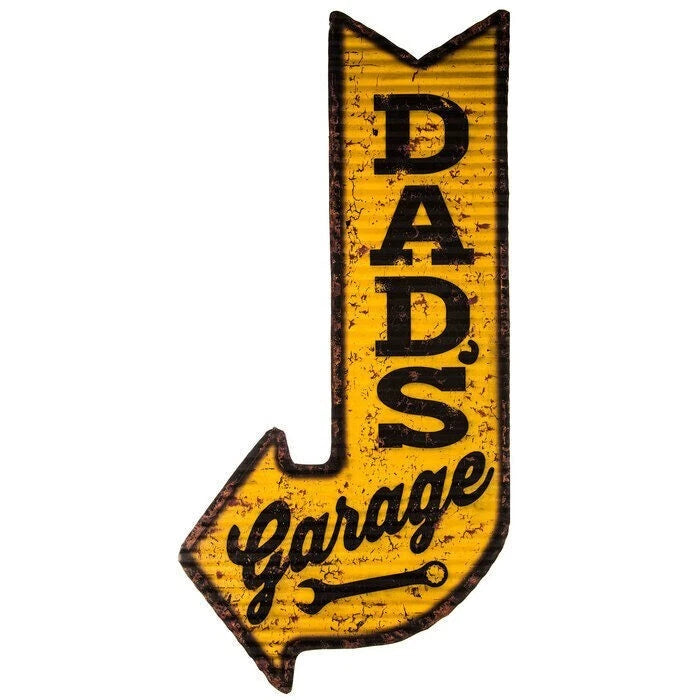 Metal Arrow Decor Sign for Garage Man Cave