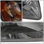 Pair of Smoked Housing Amber Side Bumper Headlights for Accent (2000–2002)