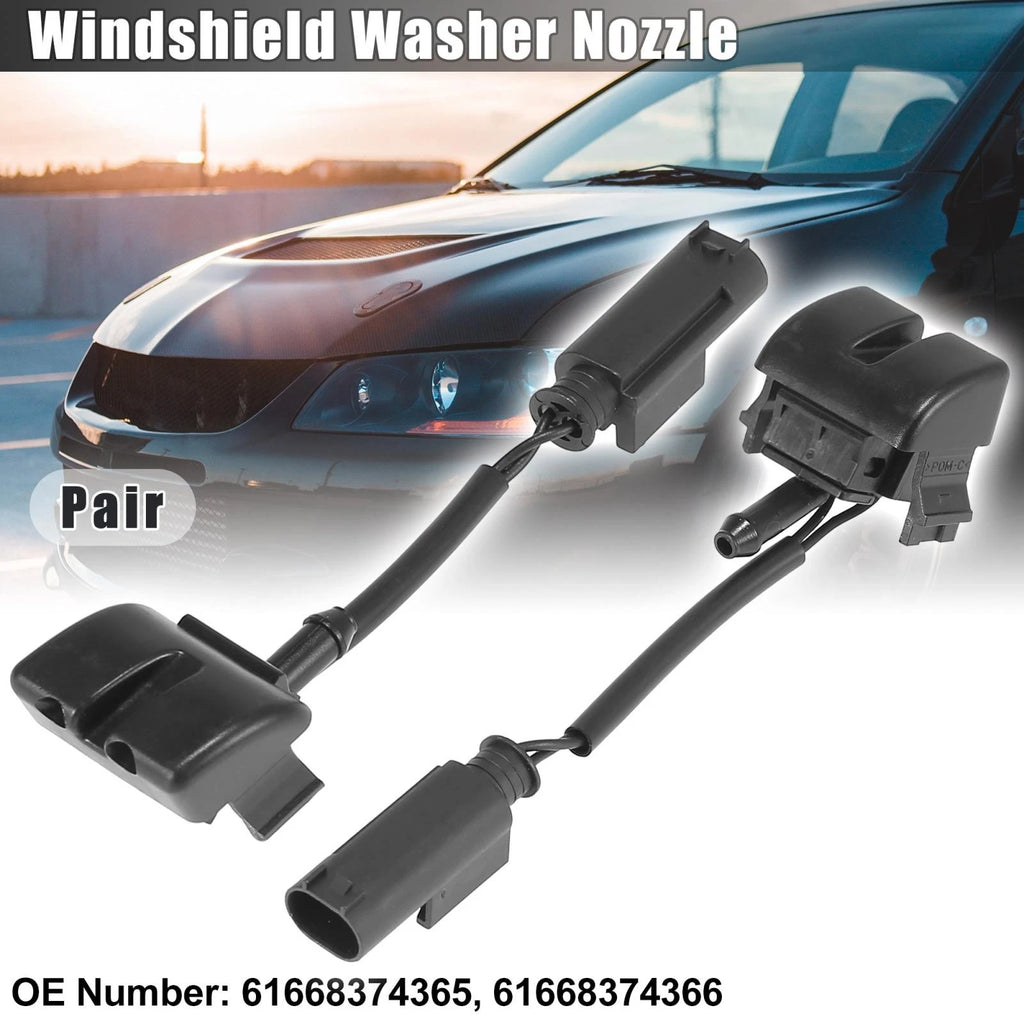 1 Pair Heated Spray Nozzles for BMW 3 Series E46 (1997–2005) 61668374365 61668374366