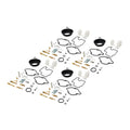 4 x Motorcycle Carburetor Repair Kit for Honda CBR600F2 (1991-1994)