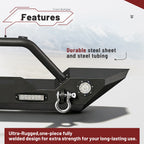 Front Bumper with LED Lights & D-Rings for Jeep Wrangler JK & Unlimited (2007–2024)