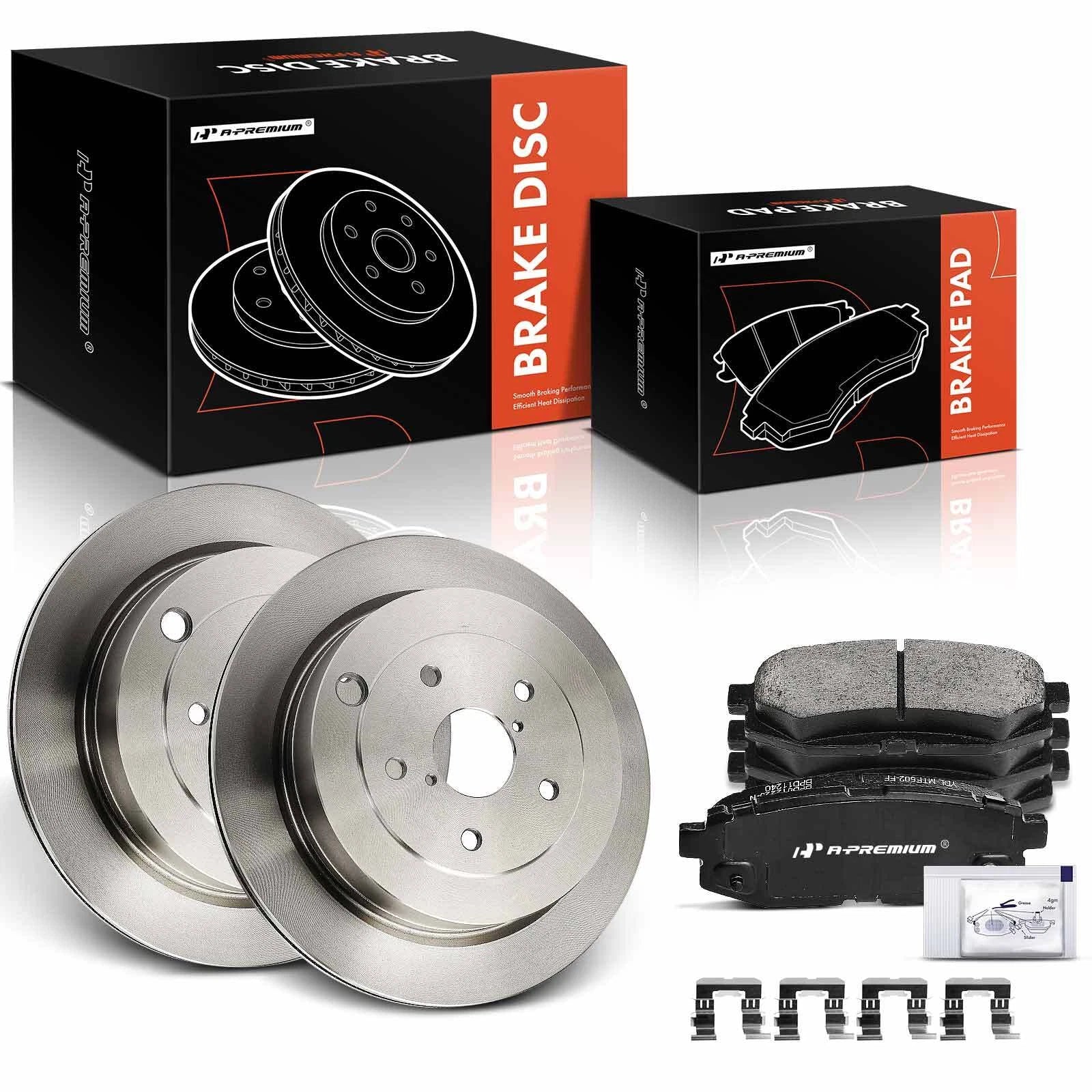 Rear Disc Brake Rotors & Ceramic Pads for Subaru Tribeca (2008–2014)