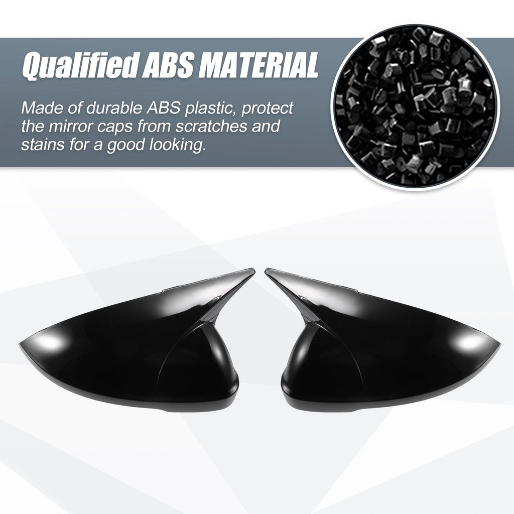 1 Pair Rearview Mirror Cover Overlay Gloss Black for Volkswagen Passat (2019–2023)