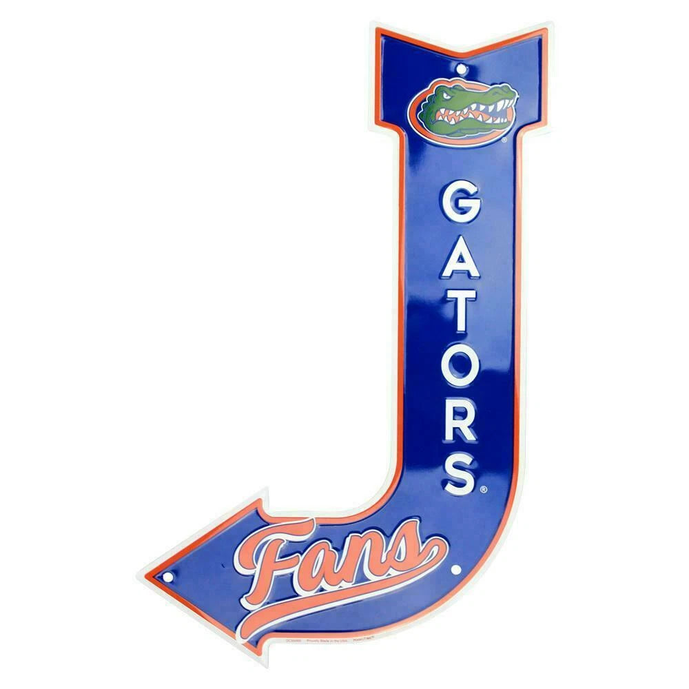 Metal Embossed Sign for Florida Gators (11.5" x 17.5")