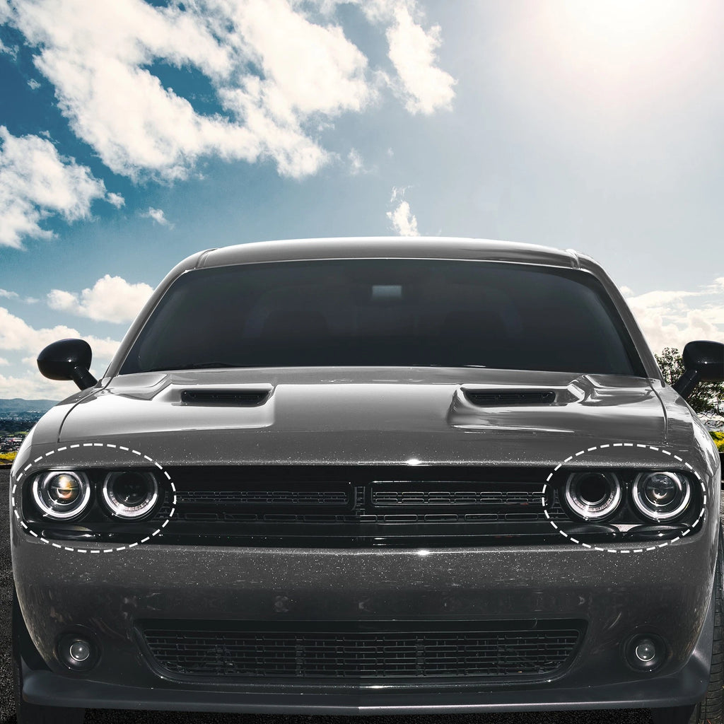 1 Pair Headlight Lamp Bezel Trim 68259053AB for Dodge Challenger (2015–2023)