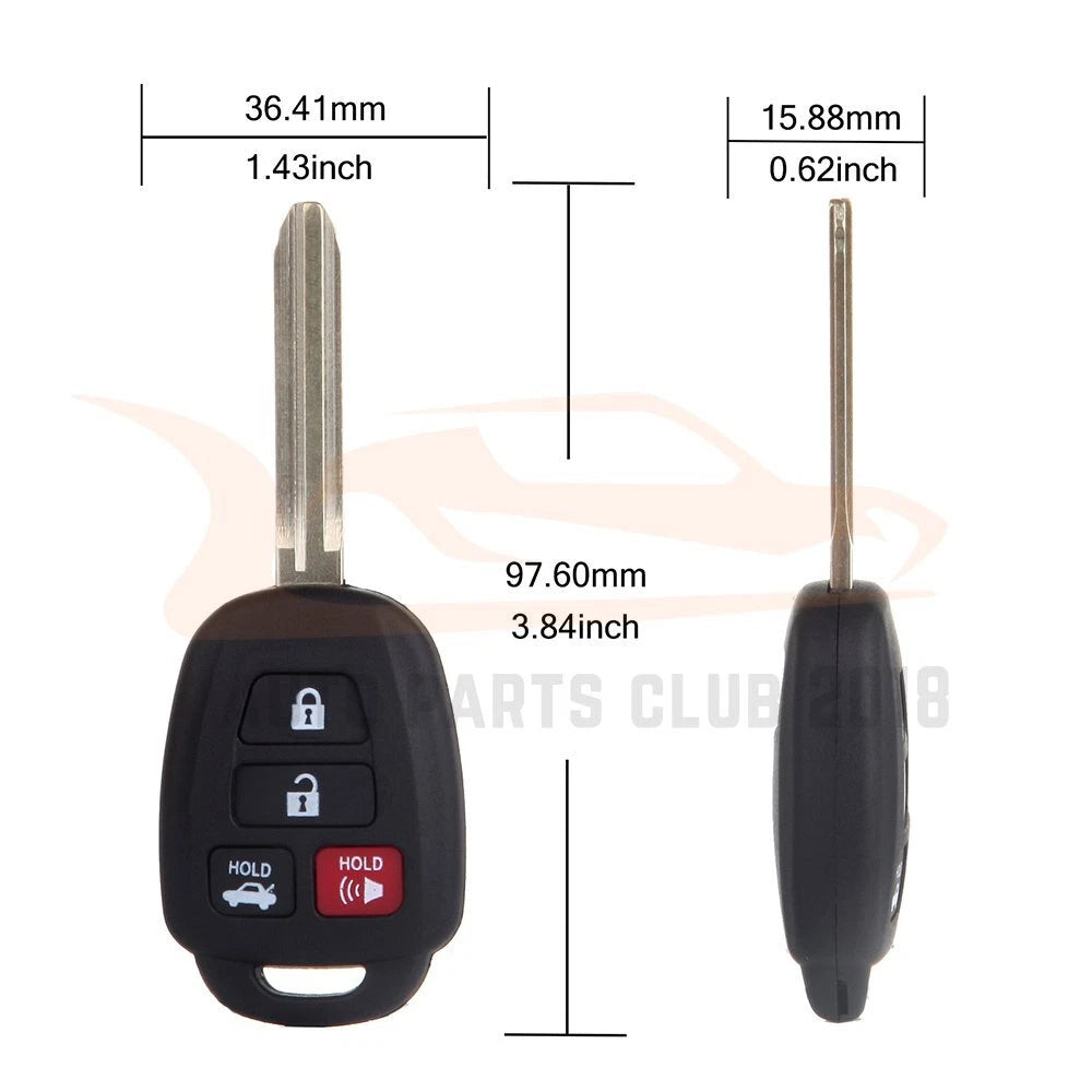 Keyless Entry Remote Fob for Toyota Camry Corolla (2014–2019)