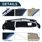 Dashboard Cover Mat for Suzuki WagonR MH35S/MH55S (2013–2021) Black Blue Set