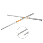 Set of 2 Screwdriver Bits 1/4" Hex 65mm 80mm Alloy Steel