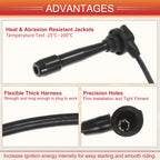 Set of 4 Spark Plug Wire Ignition Coil Cables No. 2750126A00 for Hyundai Accent 
