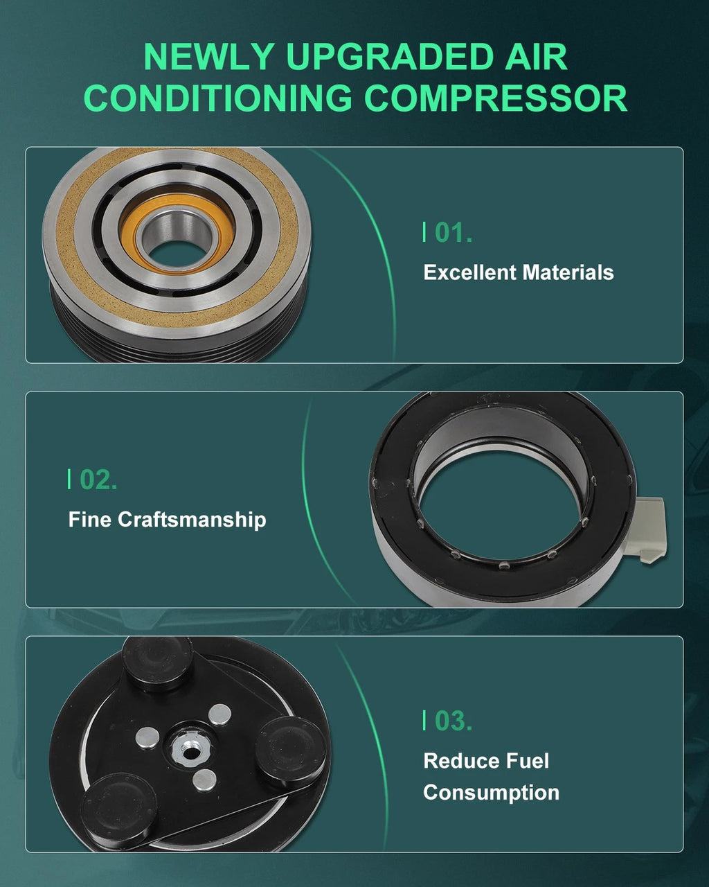 A/C Compressor Clutch Kit Pulley for Ford Lincoln Mercury (1994–2002)
