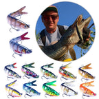Fishing Lure 13.7cm 27g Multi Section Realistic 3D Paint ABS Red