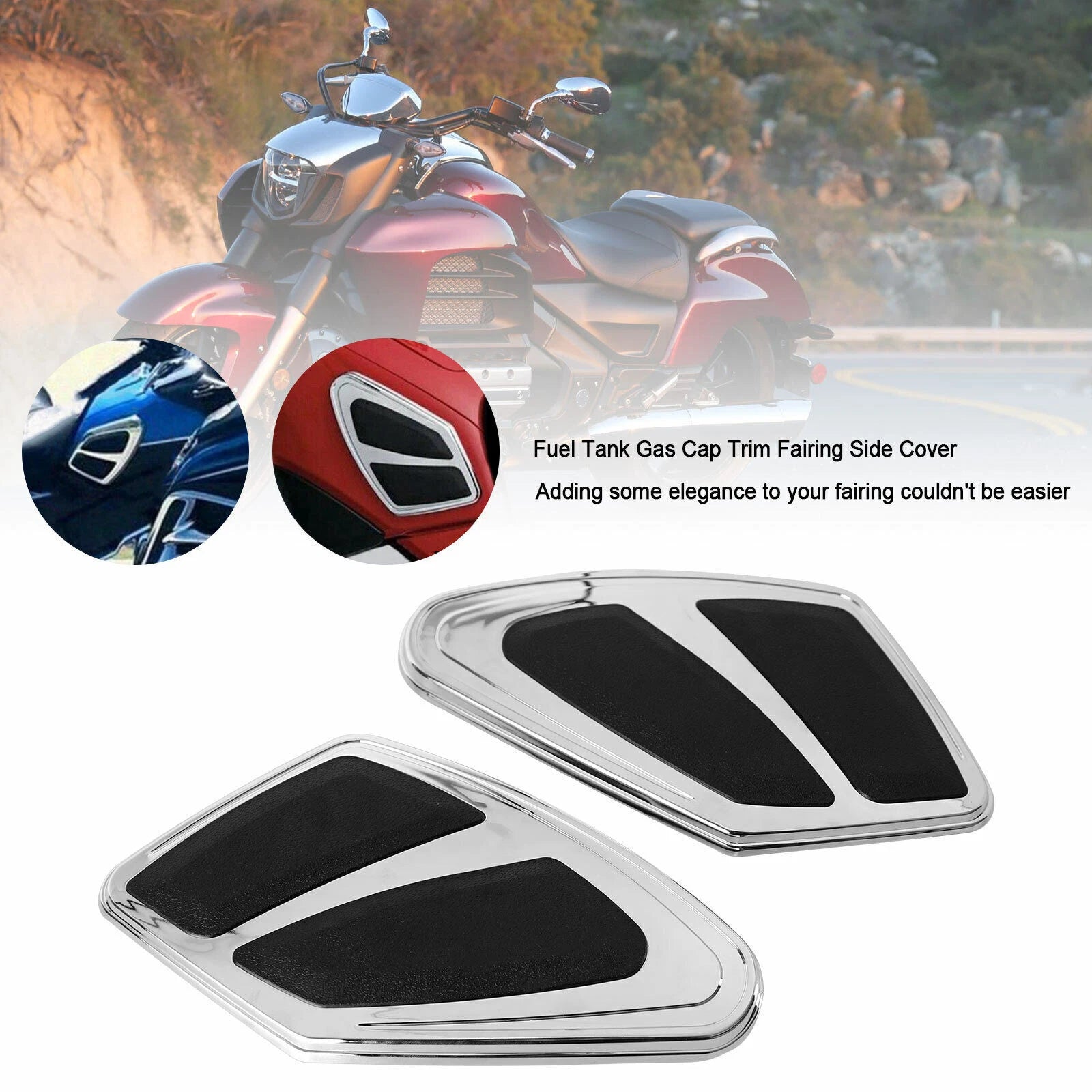 Fuel Tank Gas Cap Trim Fairing Side Cover for Honda Goldwing GL 1800 (2012–2017)