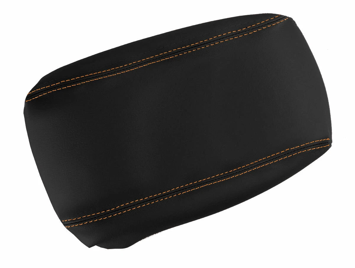 Leather Console Lid Armrest Cover for Honda Prelude (1997–2001) Orange Stitch