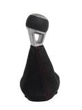 Carbon Fiber Manual Shift Boot Cover for Audi TT (2008–2016) Black Red Stitch