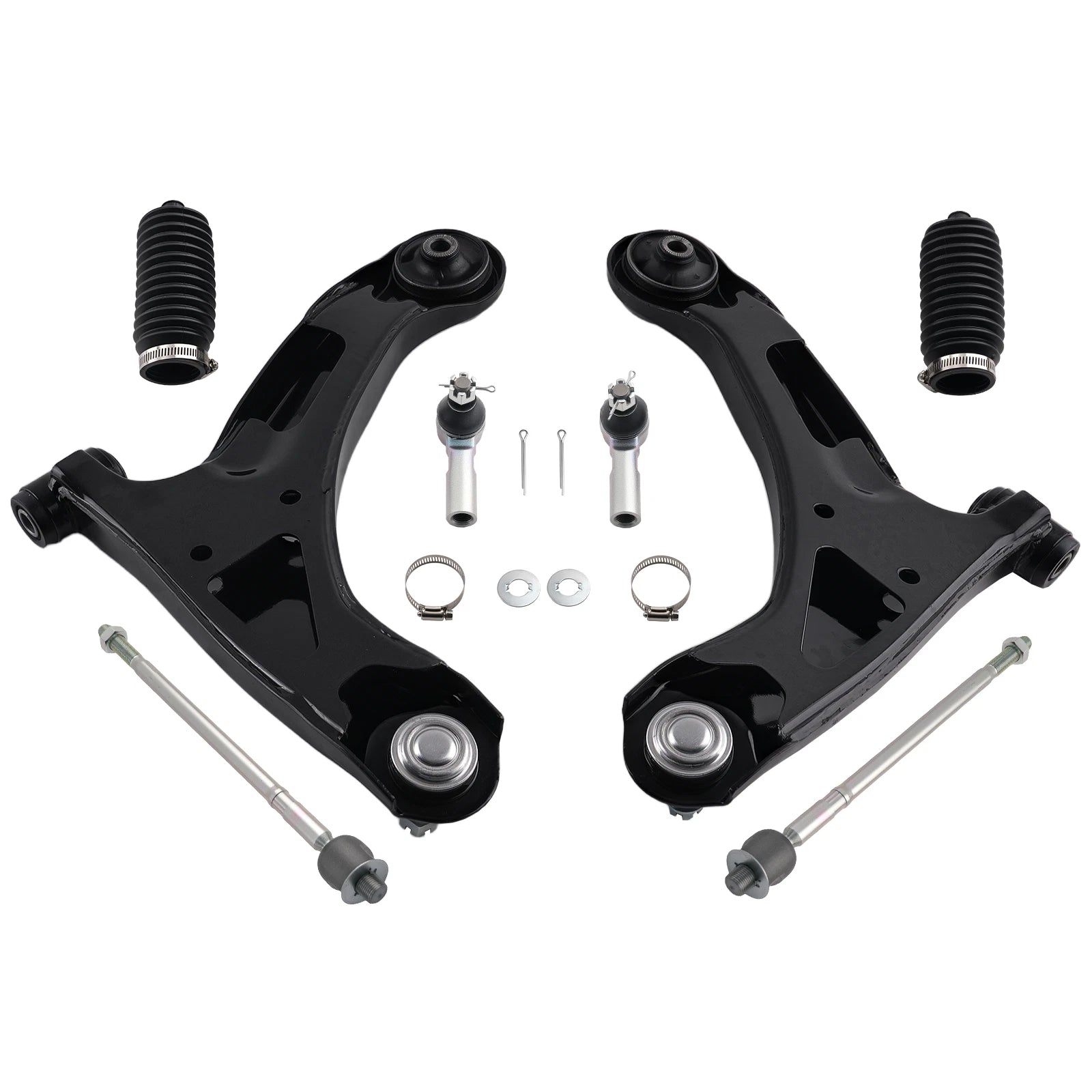 8PC Front Lower Control Arms & Tie Rods for Suzuki Grand Vitara (2006–2013)
