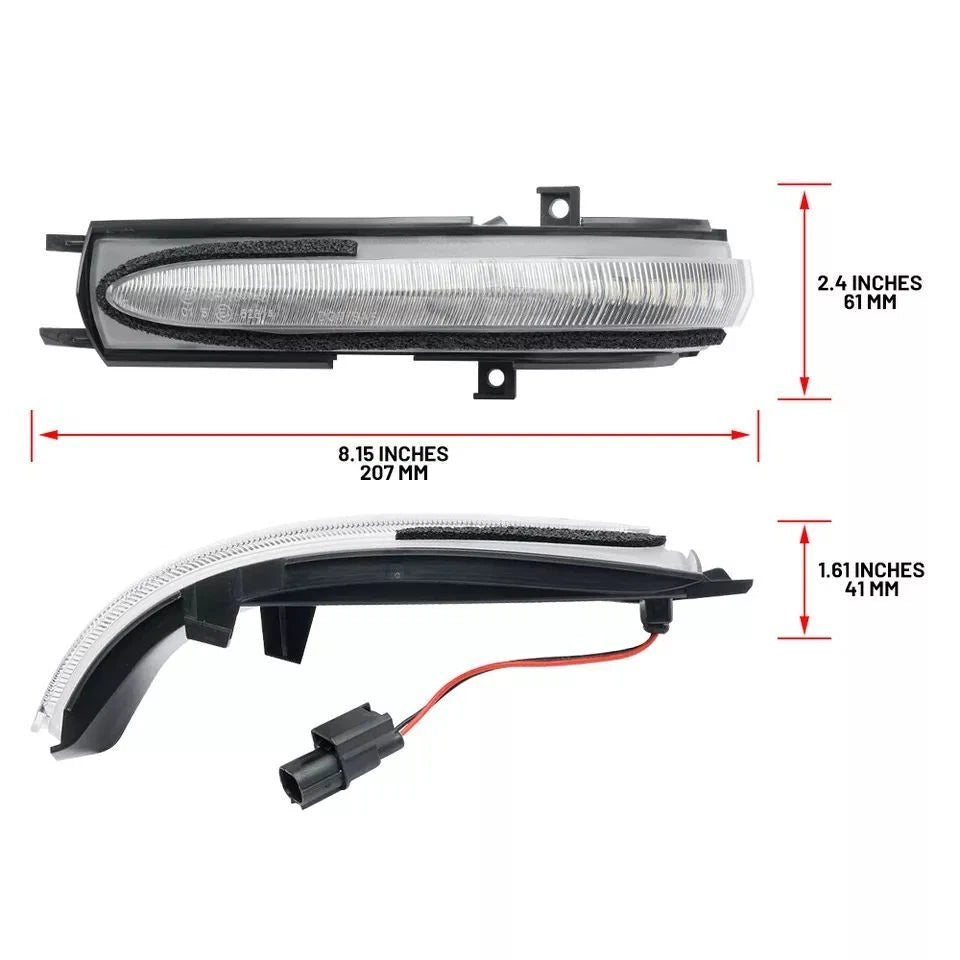 Clear LED Side Mirror Turn Signal Light for Honda Accord Hybrid Acura TSX (2004–2008)