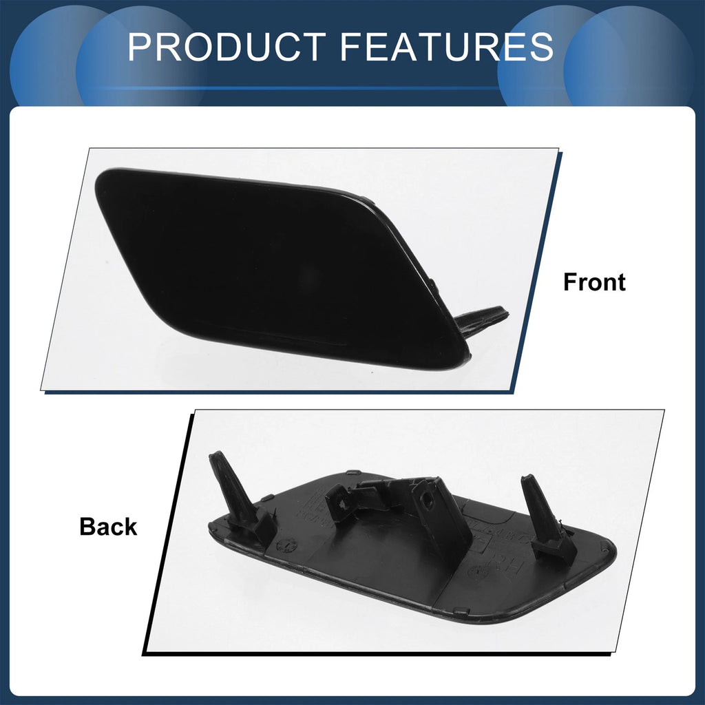 Front Right Washer Nozzle Cover Cap for Audi Q7 (2017–2019) 1Pcs Black