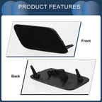 Front Right Washer Nozzle Cover Cap for Audi Q7 (2017–2019) 1Pcs Black
