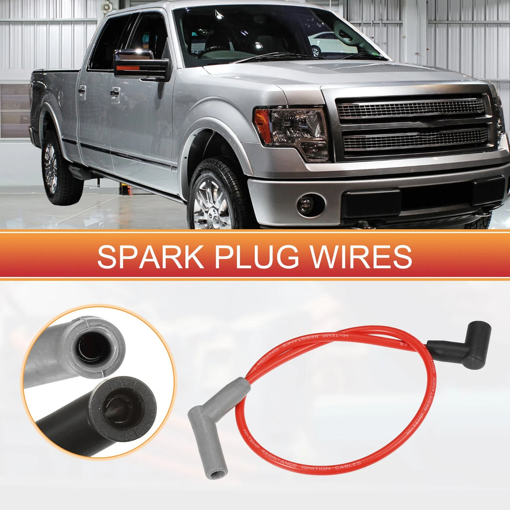 8 Pcs Spark Plug Wire Ignition Coil Cable for Ford SBF Small Block 