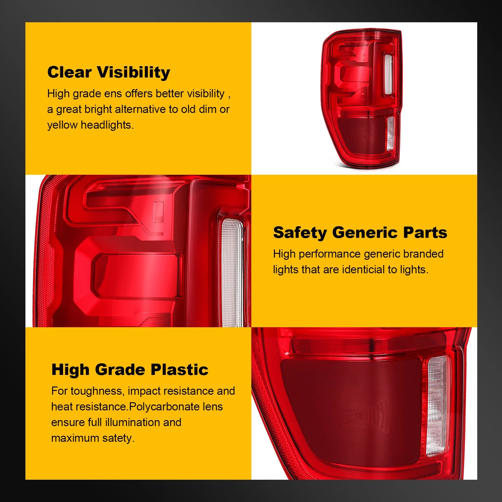 Full LED Tail Lights with Blind Spot for Ford Ranger (2019–2023)
