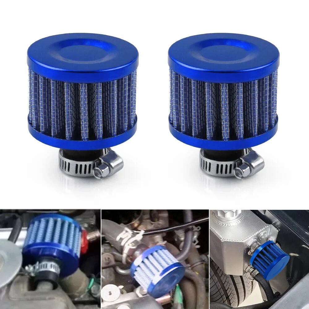 2Pcs Air Intake Filter Turbo Vent for Universal Car Breather Valve Cover