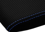 Console Armrest Cover for Toyota Prius (2010–2015) Carbon Fiber Blue Stitch