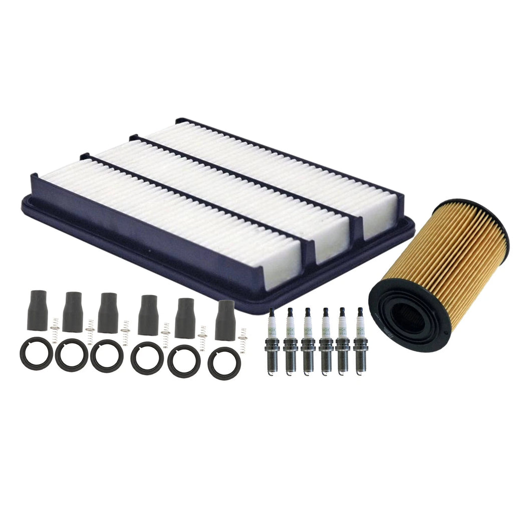 Tune Up Kit with NGK 6 Spark Plugs & Coil Boots for Borrego 3.8L V6 (2009–2019)