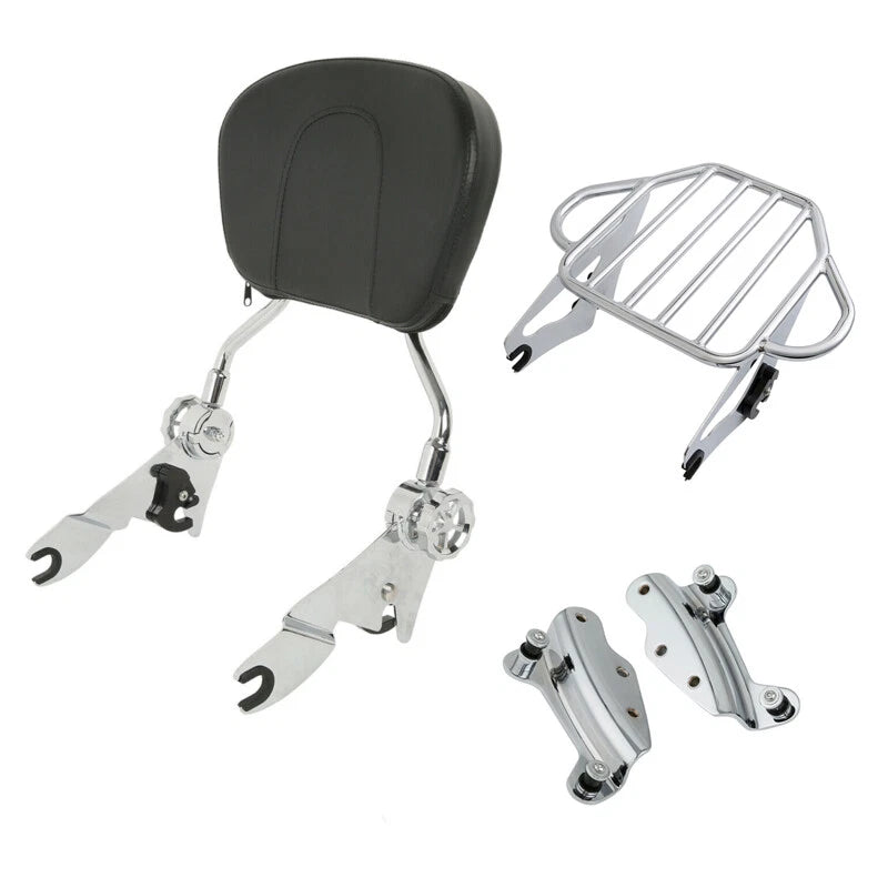 Sissy Bar Luggage Rack Docking for Harley Touring (2009–2013) Chrome