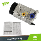 A/C Compressor + Clutch for Volkswagen Beetle CC Golf Jetta Passat Tiguan Audi A3 (2006–2020)