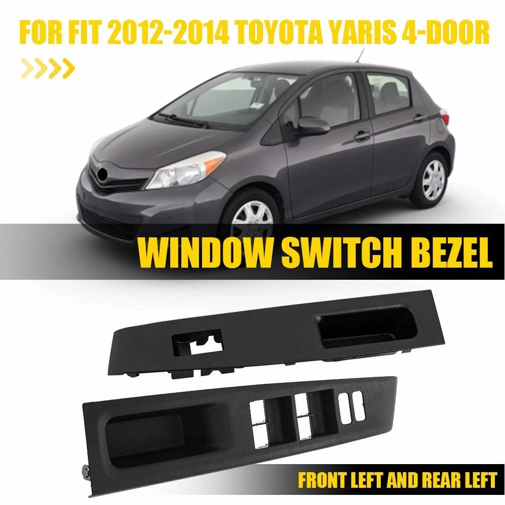 2pc Door Window Switch Bezel Trim Panel Cover for Toyota Yaris (2012–2014)