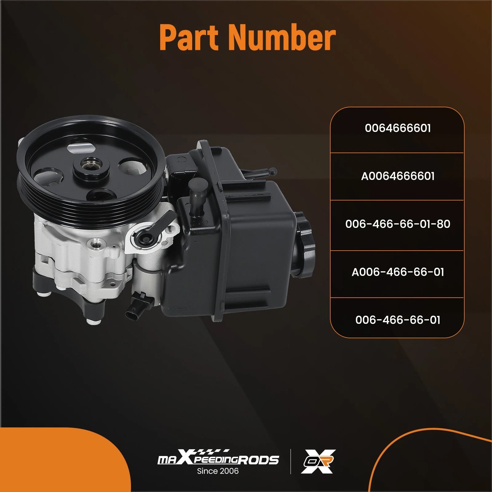 Power Steering Pump w/Pulley for Mercedes-Benz Sprinter 2500 3500 (2014–2017)