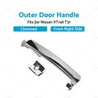 Chrome Front Right RH Outer Door Handle for Nissan X-Trail T31 (2007–2013)