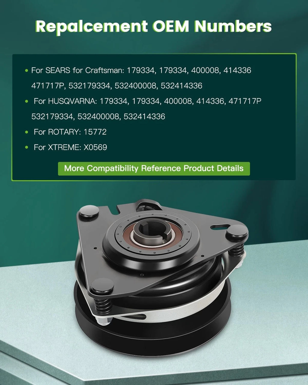 PTO Clutch for AYP YTH2148-YTH2448 (Fits 179334, 414336, 400008, 532179334, 532414336)