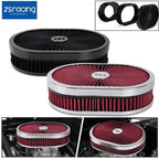 12" Oval Full Finned Air Cleaner Washable Filter for Carburetors (5-1/8")