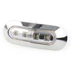 4 x LED White Side Clearance Marker Lights for Car Truck Trailer Pickup 12V