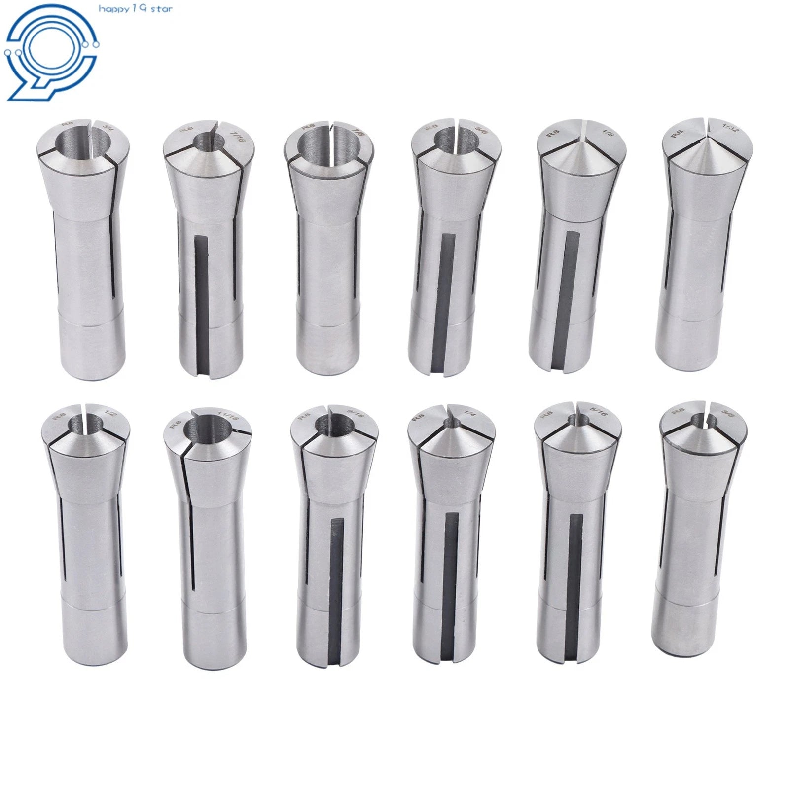 Collet Kit for R8 (1/8" to 7/8")