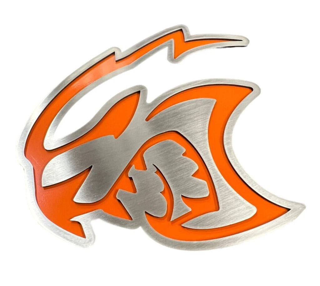 Fender Badge Emblems Orange Hellcat Style Replacement for 2015–2023 Dodge Challenger