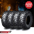 Set of 4 WANDA UTV ATV Tires 26x9-12 6PR Deep Tread Big Horn Style 10377